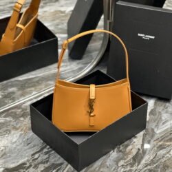 YSL SAINT LAURENT smooth Calf Leather Shoulder Bag Hobo Bag