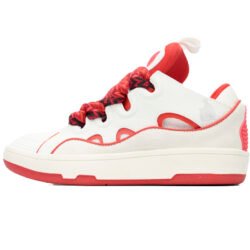 Lanvin curb Sneaker Leather Sneakers Women's Men's Shoes Red