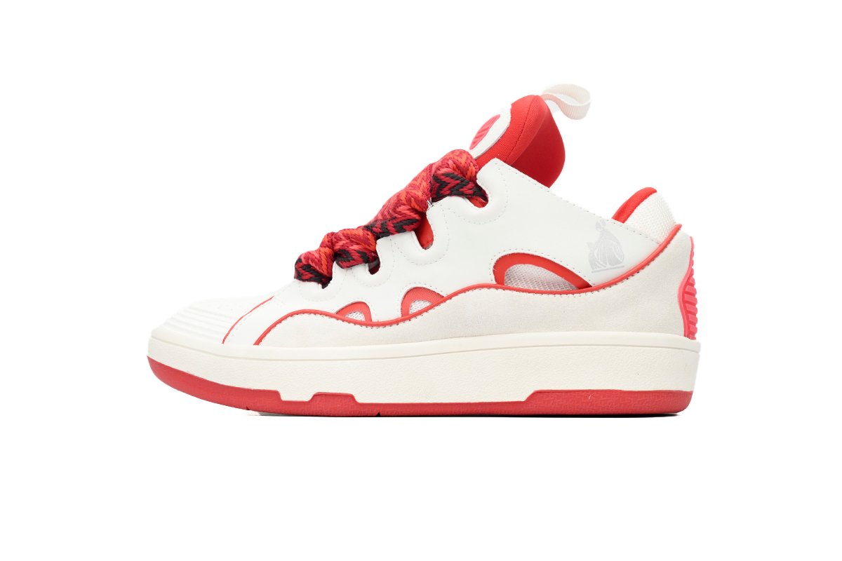 Lanvin curb Sneaker Leather Sneakers Women's Men's Shoes Red