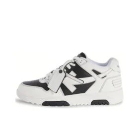 OFF-WHITE Out Of Leather Sneakers Men's Shoes White Black
