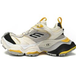 Balenciaga CARGO Sneakers  men's shoes White yellow silver