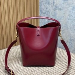 YSL SAINT LAURENT Cow Leather Hobo Bag Handbag