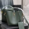 YSL SAINT LAURENT Cow Leather Hobo Bag Handbag