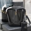 YSL SAINT LAURENT Cow Leather Hobo Bag Handbag patent leather