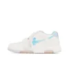 OFF-WHITE Out Of Leather Sneakers Men's Shoes  White Blue Discoloration