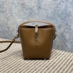 YSL SAINT LAURENT Cow Leather Hobo Bag Handbag