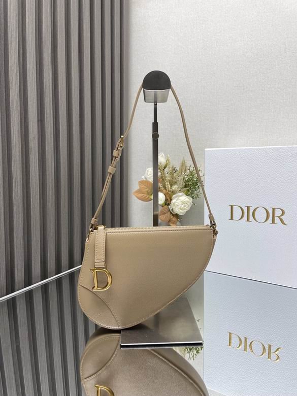 DIOR Saddle Grain Calfskin Saddle Bag, Shoulder Bag, Crossbody Bag 4 color