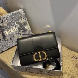 DIOR Cow Leather Montaigne Box Bag, Handbag, Shoulder Bag, Crossbody Bag 4 Color