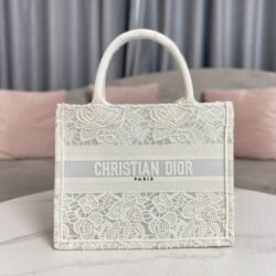 DIOR Embroidery lace Tote Bag Shopping Bag Handbag 3 size