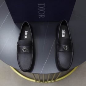 Dior Men Loafer Cowhide Leather Suit Shoes