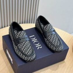 Dior Men Loafer Cowhide Leather Suit Shoes 3 color