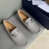 Dior Men Loafer Cowhide Leather Suit Shoes 2 color