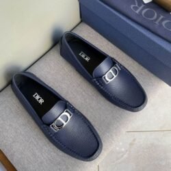 Dior Men Loafer Cowhide Leather Suit Shoes 2 color