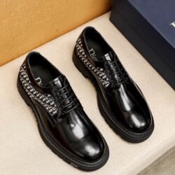 Dior Men Cowhide Leather Suit Shoes Dress shoes