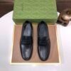 GUCCI Men's Cow Leather Shoes Suit shoes Black