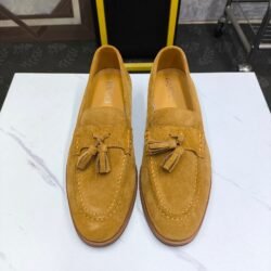 GUCCI Loafer Men's Dress shoes Velvet Yellow