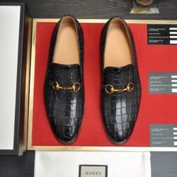 GUCCI  Men's Cow Leather Shoes Suit shoes Black