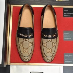 GUCCI Loafer Men's Cow Leather Shoes Suit Shoes