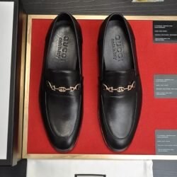 GUCCI Loafer Men's Cow Leather Shoes Suit Shoes 3 color