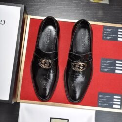 GUCCI Men's Cow Leather Shoes Suit Shoes