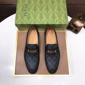 GUCCI Loafer Men's Cow Leather Shoes Suit Shoes 3 color