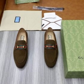 GUCCI  Men's Cow Leather Shoes Casual Shoes Suit Shoes  Velvet