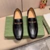 GUCCI  Men's Cowhide Leather Shoes Suit Shoes black