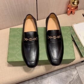 GUCCI  Men's Cowhide Leather Shoes Suit Shoes black