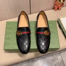 GUCCI  Men's Cowhide Leather Shoes Suit Shoes black