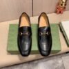 GUCCI  Men's Cowhide Leather Shoes Suit Shoes black