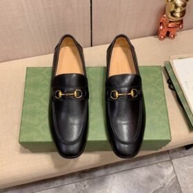 GUCCI  Men's Cowhide Leather Shoes Suit Shoes black