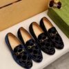 GUCCI Men's Cowhide Leather Shoes Suit Shoes Velvet
