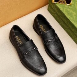 GUCCI  Men's Cowhide Leather Shoes Suit Shoes black