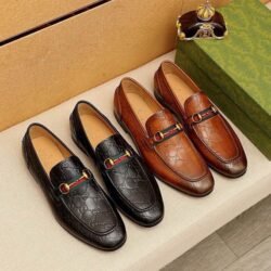 GUCCI Men's Cow Leather Shoes Suit Shoes Casual Shoes