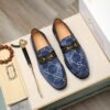 GUCCI Men's Cow Leather Shoes Suit Shoes Casual Shoes blue black