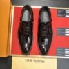 LOUIS VUITTON Men Cowhide Leather Shoes Suit Shoes 2 color