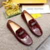 LOUIS VUITTON Men Loafer Cowhide Leather Suit Shoes 3 color