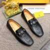 LOUIS VUITTON Men Cowhide Leather Suit Shoes Casual shoes