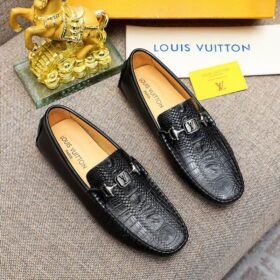 LOUIS VUITTON Men Cowhide Leather Suit Shoes Casual shoes