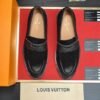 LOUIS VUITTON Men Cowhide Leather Shoes Suit Shoes 2 color