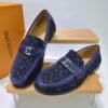 LOUIS VUITTON Loafer Men Cowhide Leather Shoes Suit Shoes 2 color