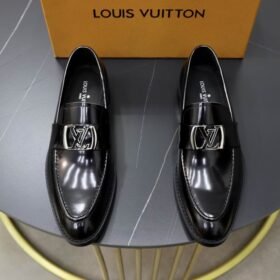 LOUIS VUITTON Men Cowhide Leather Shoes Suit Shoes