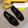 LOUIS VUITTON Men Loafer Cowhide Leather Suit Shoes 2 color