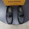 LOUIS VUITTON Men Loafer Cowhide Leather Suit Shoes Casual shoes