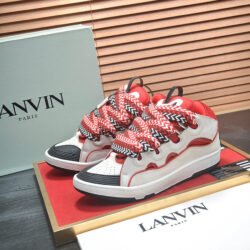 Lanvin Sneaker Leather Sneakers Women's Men's Shoes Rice White