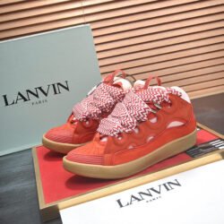 Lanvin Sneaker Leather Sneakers Women's Men's Shoes Red
