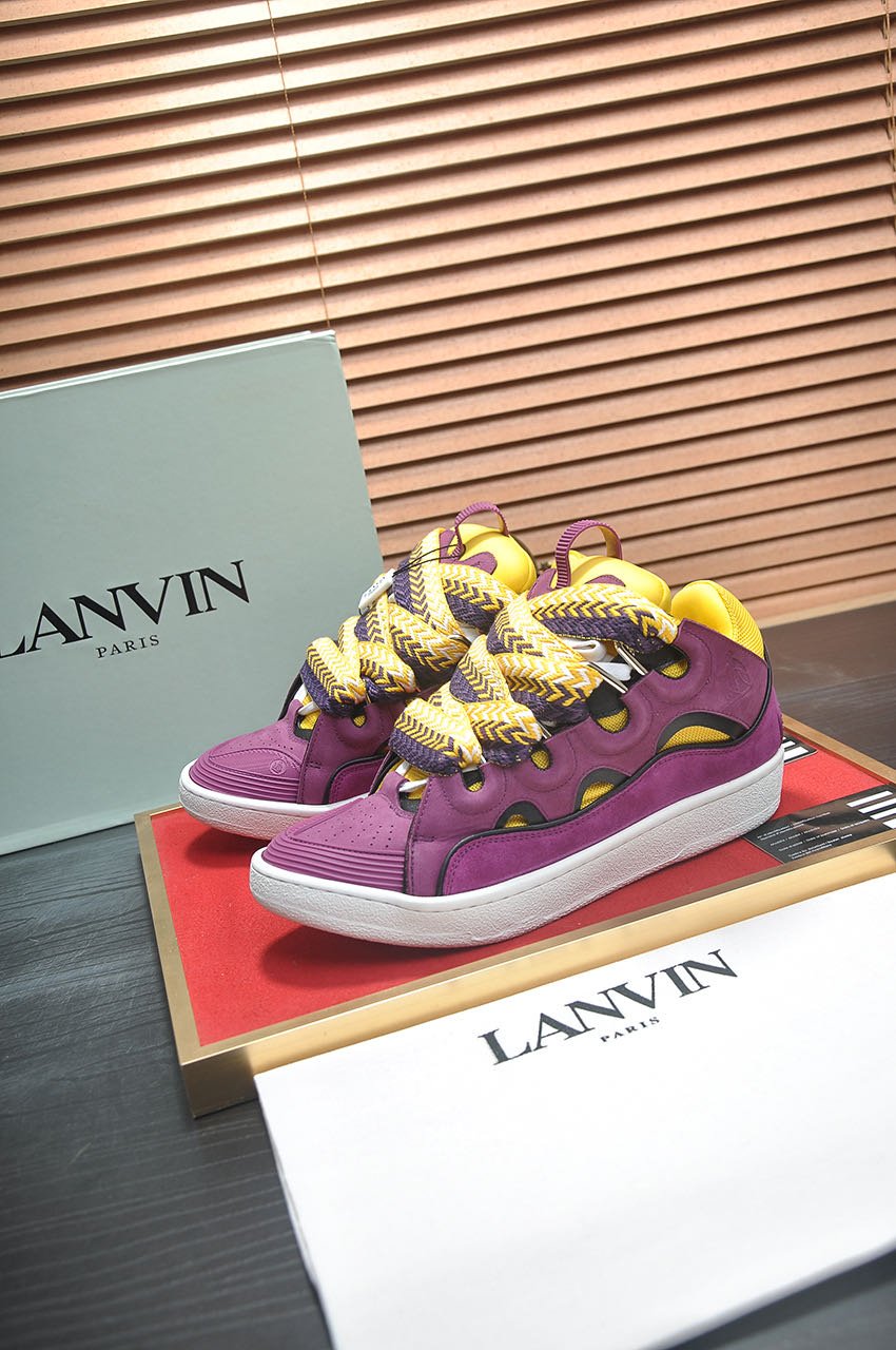 Lanvin Sneaker Leather Sneakers Women's Men's Shoes purple