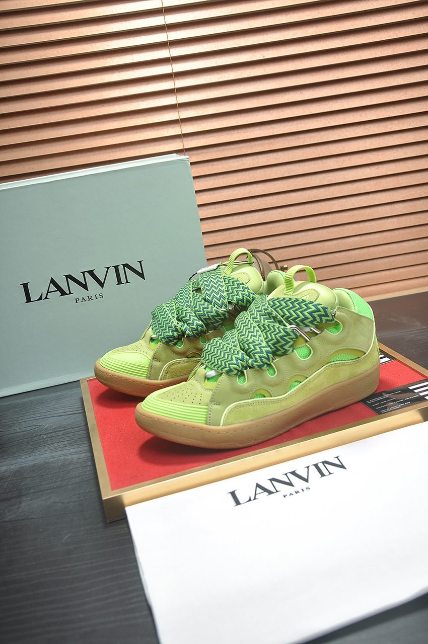 Lanvin Sneaker Leather Sneakers Women's Men's Shoes Green
