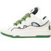 Lanvin Curb Sneaker Leather Sneakers Women's Men's Shoes White Green