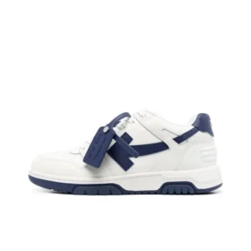OFF-WHITE Out Of Leather Sneakers Men's Shoes  Blue White